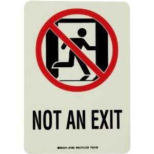   Guidance Sign, Legend Not An Exit with Running Man Picto Pack of 10