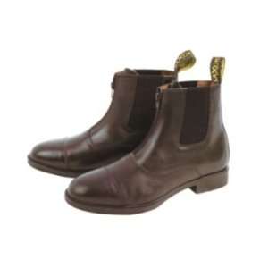    Saxon Ladies Leather Zip Paddock Boots 9.5 Brown: Pet Supplies