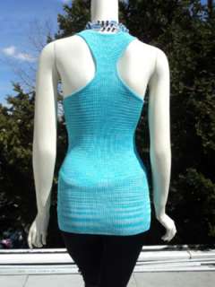 TITLE/STYLE BEBE Sexy Racerback Glitter Ribbed Tank Top XS/S/M/L