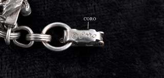 Vintage Silver10 Commandments Coro Charm Bracelet  