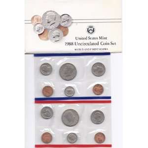  1988 Uncirculated US Mint Coin Set 