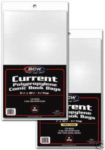 25 BCW Current Comic Book Bags   Sleeves  