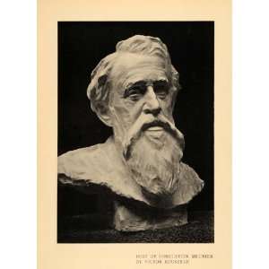  1908 Print Bust Constantin Meunier Sculpture Rousseau 