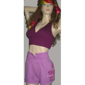 Victorias Secret Purple Yoga Cropped Sport Top Medium 