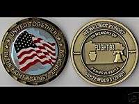 Flight 93, September 11, 2001 Challenge Coin 911 St  