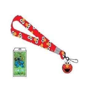  SESAME STREET ELMO RED NYLON LANYARD with ID Badge and toy 
