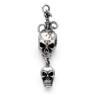  Sterling Silver Skull Pendant: Jewelry