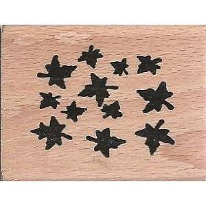  Scattered Leaves Wood Mounted Rubber Stamp (AO7873 