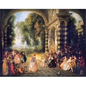 Hand Made Oil Reproduction   Jean Antoine Watteau   24 x 20 inches 