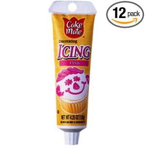 Cake Mate Pink Icing, 4.25 Ounce Pouch (Pack of 12)  