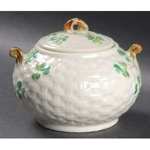   Pottery (Ireland) Shamrock Sugar Bowl & Lid, Fine China Dinnerware