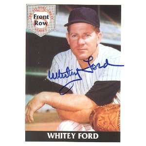  Whitey Ford Autographed 1992 Front Row Card #1   New York 
