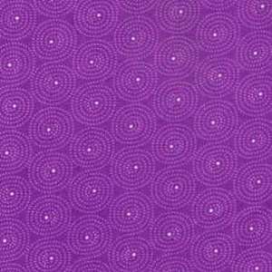   Collection, White Dotted Swirls on Purple by Blank Textiles, Inc
