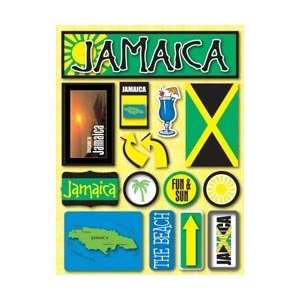  Jet Setters Dimensional Stickers 4.5X6 Sheet   Jamaica 