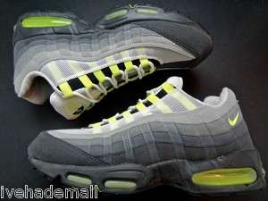 Nike Air Max 95 SC Sz 11.5 Cool Grey Neon Yellow 1999 604116 072 