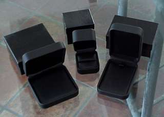 NEW Black LEATHER High End Jewelry RING Gift Box  