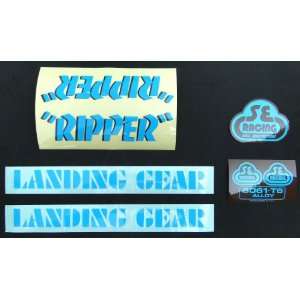  SE Racing Ripper BMX bicycle decal set   BABY BLUE/BROWN 