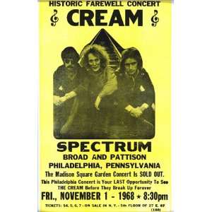  Cream 14 X 22 Vintage Style Concert Poster Everything 