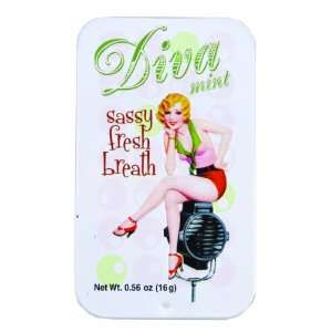 DIVA MINTS   Sassy Fresh Breath Collectible Tin by Amusemints (1 