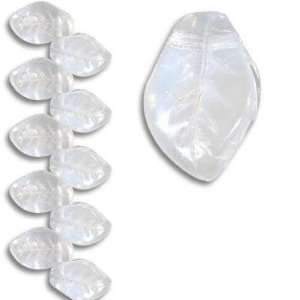  14mm Crystal Leaf Czech Glass Beads: Arts, Crafts & Sewing