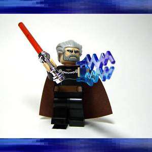 NEW☆ Lego Star Wars Count Dooku Minifig W/ Force Bolt!  