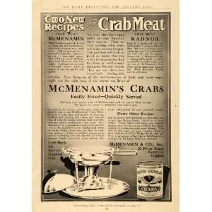  1912 Ad McMenamins Deviled Crab Meat Canned Seafood 
