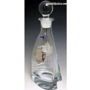  Crystal and Sterling Silver Wine Decanter 