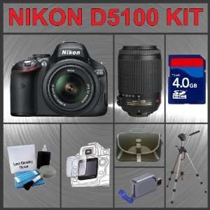  Nikon D5100 SLR 16MP Digital Camera with 18 55mm II AF S 