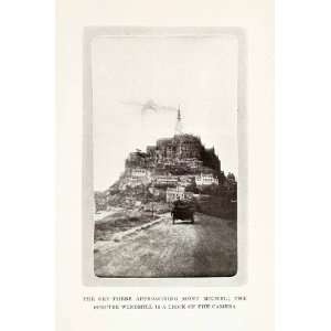  1911 Halftone Print Mont Saint Michel Normandy France 
