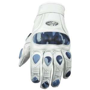   Joe Rocket Womens Trixie Gloves   Medium/White/Blue Camo Automotive