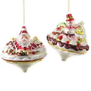  Sweet Treats Santa and Snowman Ice Cream Treats Glass 