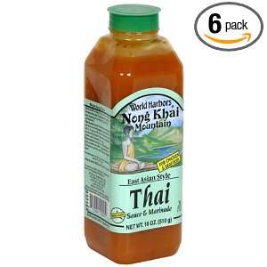 World Harbors Thai Sauce, 16 Ounce Bottles (Pack of 6)  