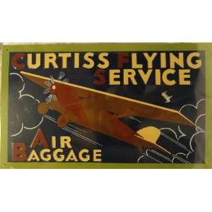  Curtiss Flying Service Air Baggage Tin Sign Everything 