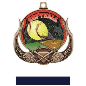 Custom Hasty Awards Softball Ultimate 3 D Medals M 727O BRONZE MEDAL 