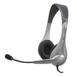  Cyber Acoustics Stereo PC Headset Silver Direct Noise 