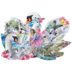   : Swan Lake Shaped 1000pc Jigsaw Puzzle by Lori Schory: Toys & Games