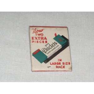  Vintage Chiclets Candy Coated Gum Matchbook Everything 
