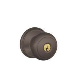  Schlage F51AND Andover Keyed Entry Door Knob Set: Home 