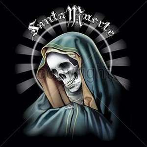 SANTA MUERTE SKULL T SHIRT VIRGAN MARY MEXICAN L,XL,3X  