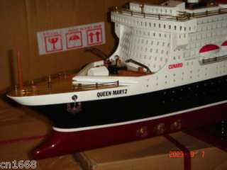 Queen mary 2 high quality wooden model cruise ship 40  