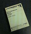 Cushman Jacobsen Groom Master Rake Parts/Maint Manual