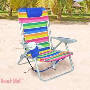  Hi Back BackPack Aluminum Beach Chair with Padded straps 