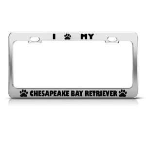 Chesapeake Bay Retriever Dog Dogs Metal license plate frame Tag Holder