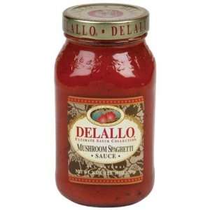 Delallo, Sauce Spaghetti W Mushrm, 26 OZ (Pack of 6)  