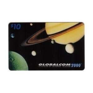   Phone Card $10. The Planet Saturn With Moons 
