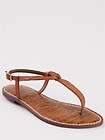 NEW SAM EDELMAN GIGI Women Casual T Strap Thong Flat Sandal brown tan 