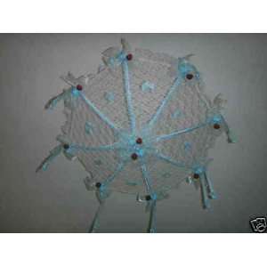  32 White Lace Baby Shower Umbrella Blue Babies & Pins 