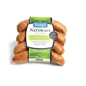 Saags Naturals Chicken Apple Sausage 12: Grocery & Gourmet Food