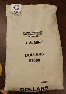 2000 Mint Sealed Bag of 2002 P Sacagawea Dollar Coins  