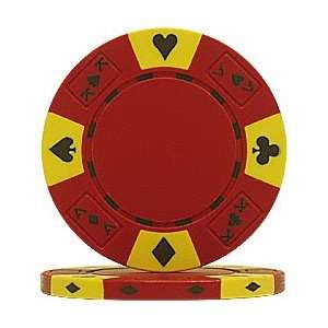  14Gram RED TRI COLOR ACE KING SUITED CHIP Sports 